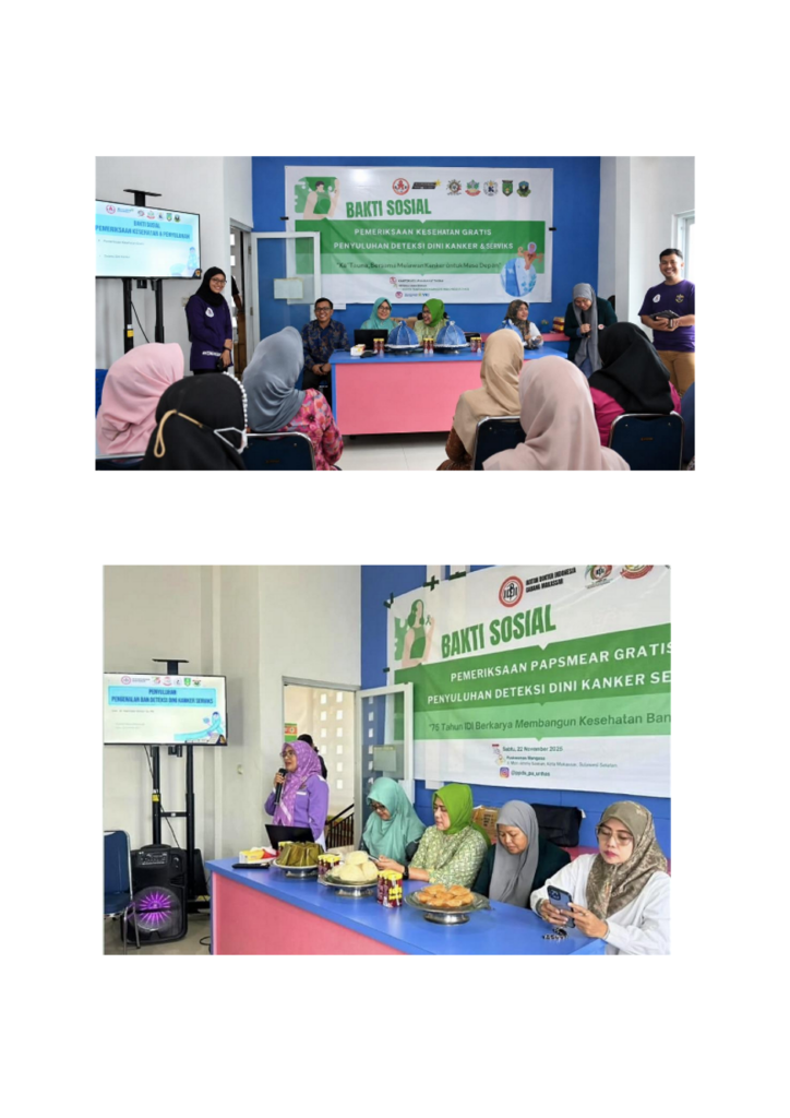 Progam studi Patologi Anatomi FK Unhas Gandeng Puskesmas Mangasa Gelar Bakti Sosial Pap Smear Gratis dan Penyuluhan Deteksi Dini Kanker Serviks